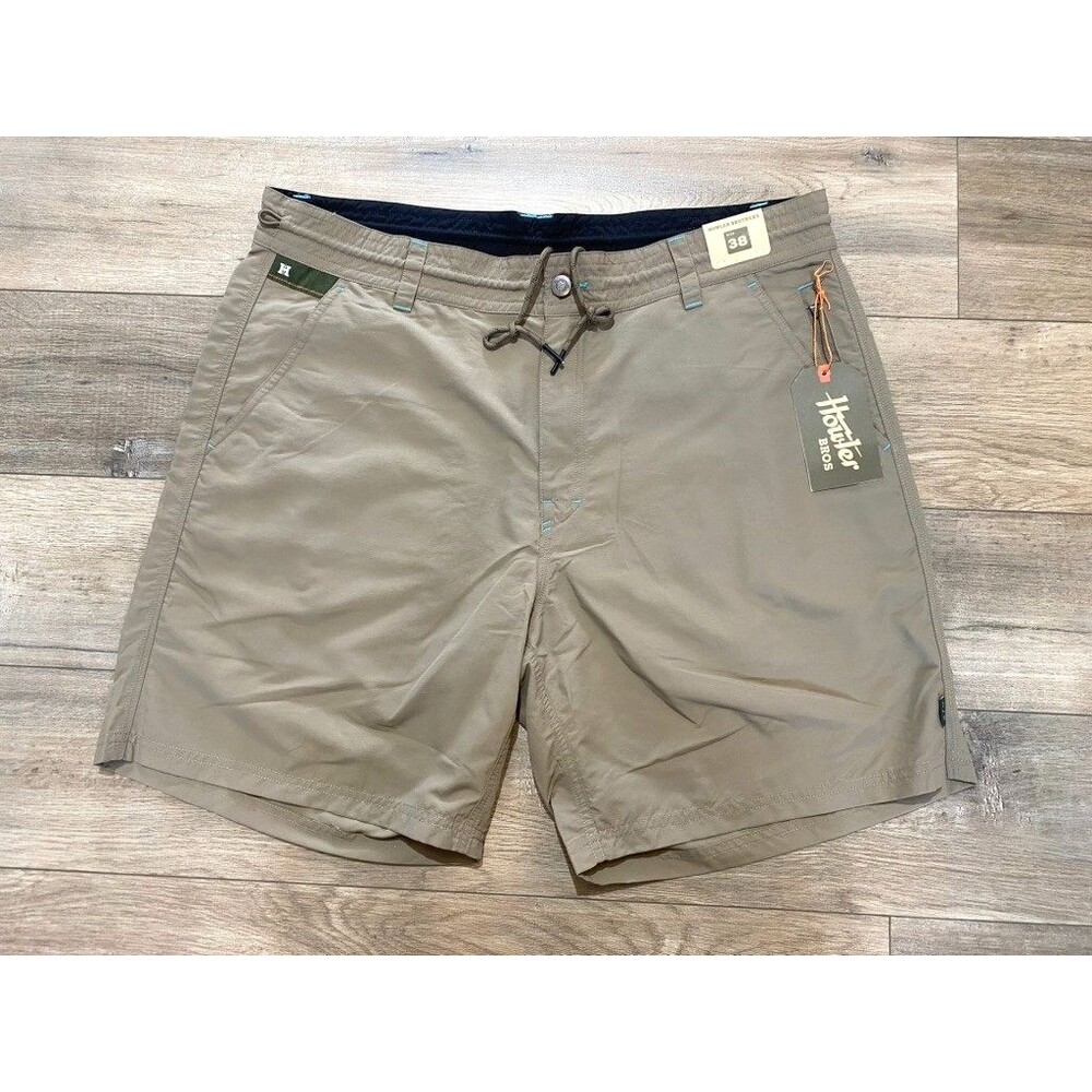 Howler Brothers Horizon Hybrid Shorts 2.0 Mens 38 X 7.5 Isotaupe Drawstring